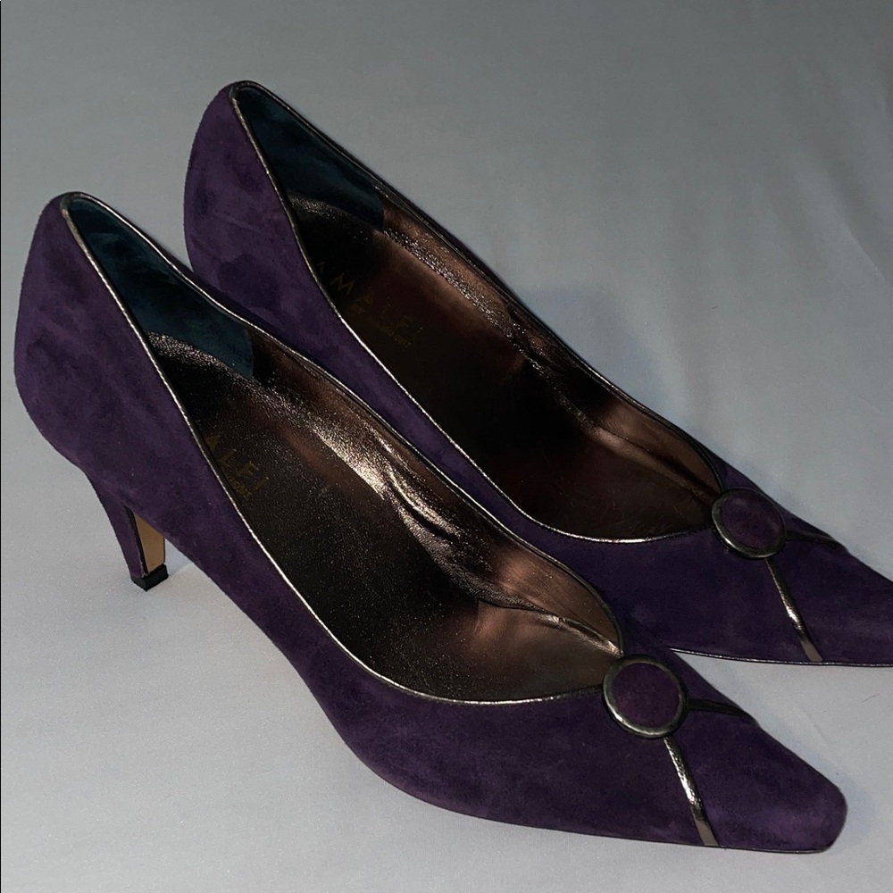 Rangoni Purple Suede Heels